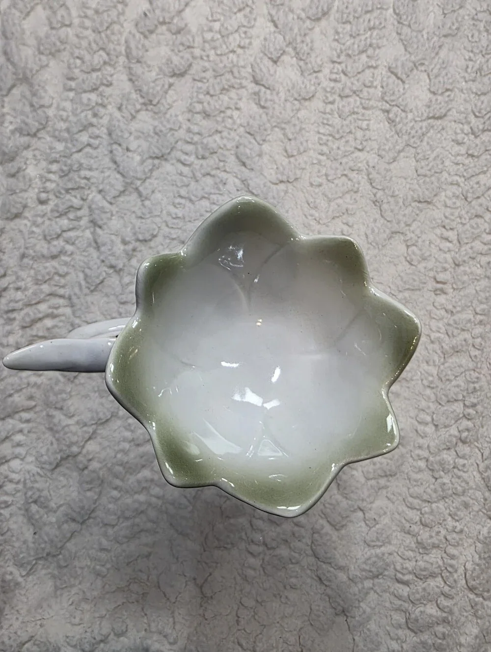 Vintage Fitz & Floyd 1982 Heron Crane Lotus Candle Holder Porcelain